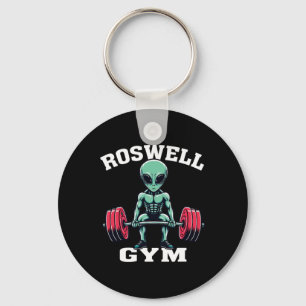Chaveiro Academia Alien Ufo Engraçado Roswell Musculação Fi