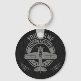 Chaveiro Academia Piloto de Avião Vintage Personalizado