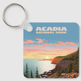Chaveiro Acadia National Park Maine Coast Retro