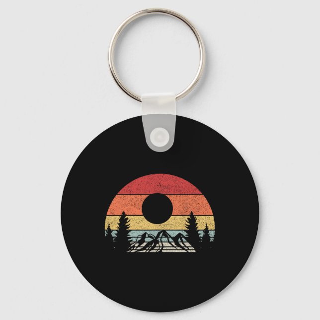 Chaveiro Acampamento de Montanha Vintage Retro  (Frente)