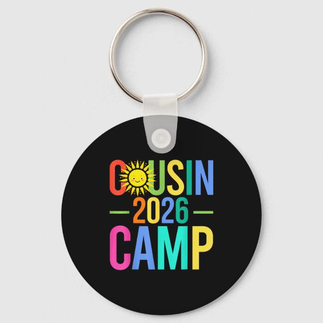 Chaveiro Acampamento de primos férias de verão de 2026 da f (Frente)