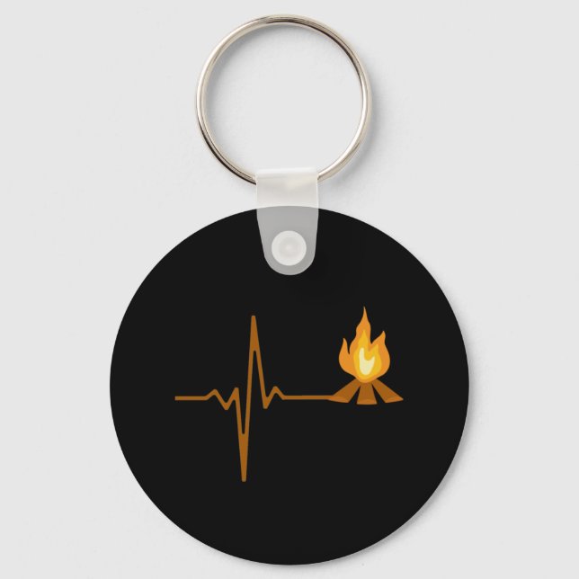 Chaveiro Acampamento de pulsação de Campfire (Frente)