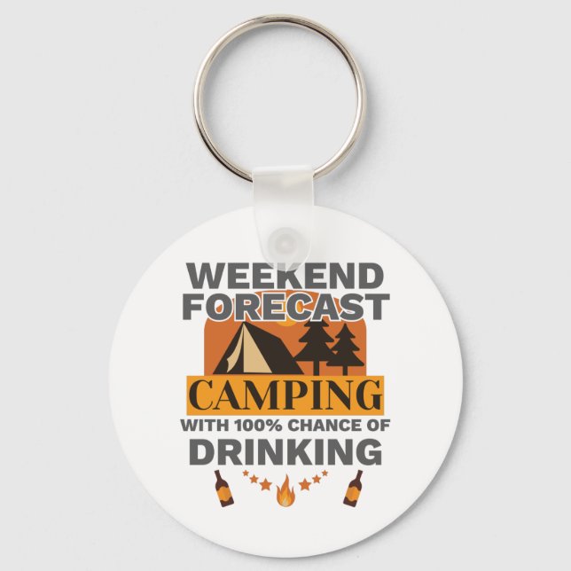 Chaveiro Acampamento no Fim de Semana do Presente de Campan (Frente)