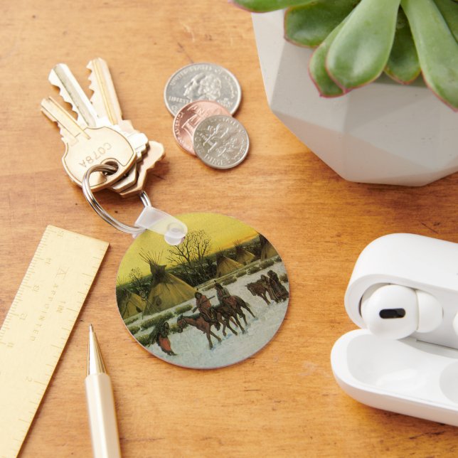 Chaveiro Acampamento Sioux em Wounded Knee por John Hauser (Mesa)