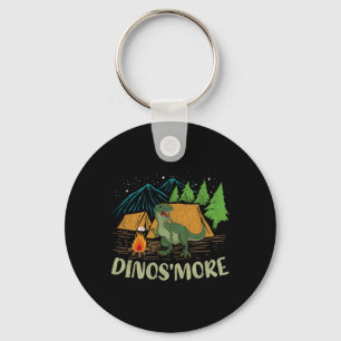 Chaveiro Acampamento S'more Amante de Dinossauro Divertido 