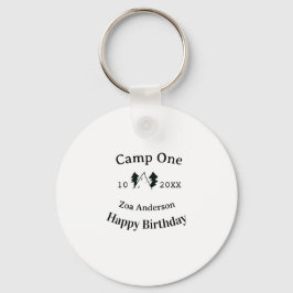 Chaveiro Acampamento um nome de aniversário data aventura d