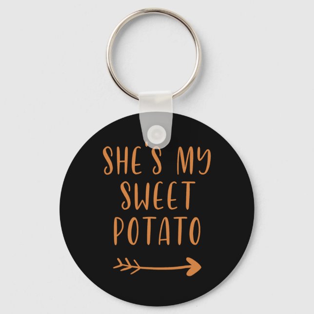 Chaveiro Ação de Graças Ela é a minha batata doce que eu te (Frente)