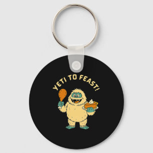 Chaveiro Ação de Graças engraçado Bigfoot Peru e Torta de A