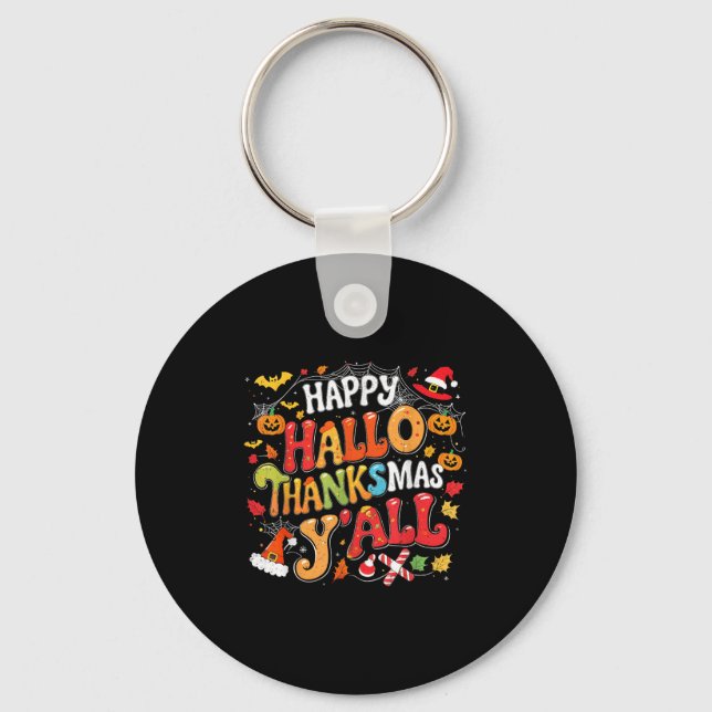 Chaveiro Ação de Graças Halloween Feliz Hallothanksmas Gale (Frente)