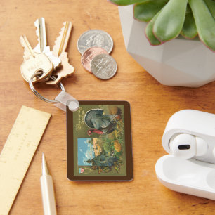 Chaveiro Acção de graças do vintage, Turquia na fazenda