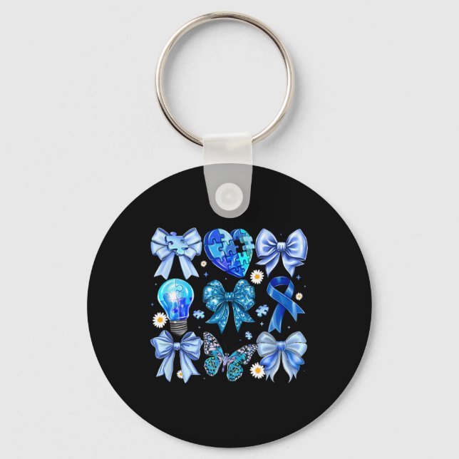 Chaveiro Accept Autism Awarness Entenda Coq Azul Quebra-cab (Frente)