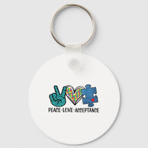 Chaveiro Aceitação de Amor de Paz Coração _ Autismo Saúde M
