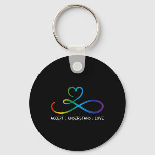 Chaveiro Aceitar Compreender Aut. Infinity Neurodiversity