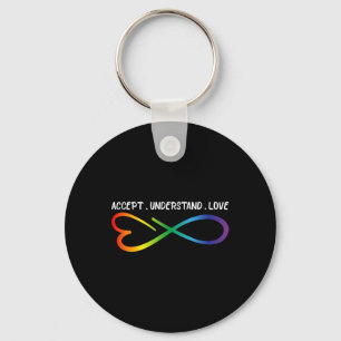 Chaveiro Aceitar Compreender Aut. Infinity Neurodiversity