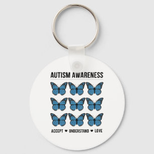 Chaveiro Aceitar Compreender Autismo Atenção Borboleta