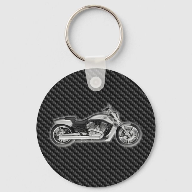Chaveiro Acessório de Motocicleta 3D de Carbono Harley (Frente)