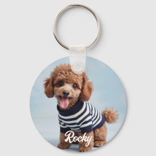 Chaveiro Acessório Personalizado de Foto e Texto de Animal 