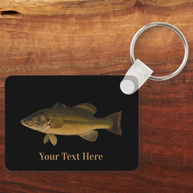 Chaveiro Achigã Seu Texto Aqui Peixe (Frente)