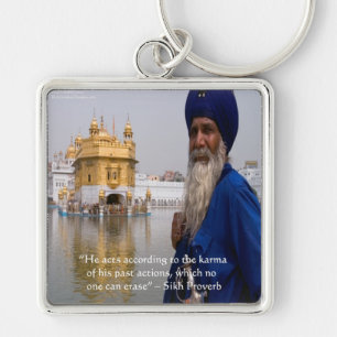 Chaveiro Ações/Carma Sikh Provérbio