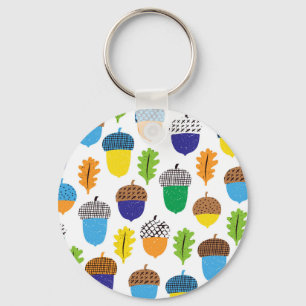 Chaveiro Acorn Autumn: Vintage Leafy Standard.