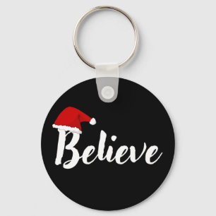 Chaveiro Acredite - design T-S de citação de Natal Inspir
