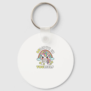 Chaveiro Acredite Em Si Mesmo, Unicórnio Mensagem Positiva