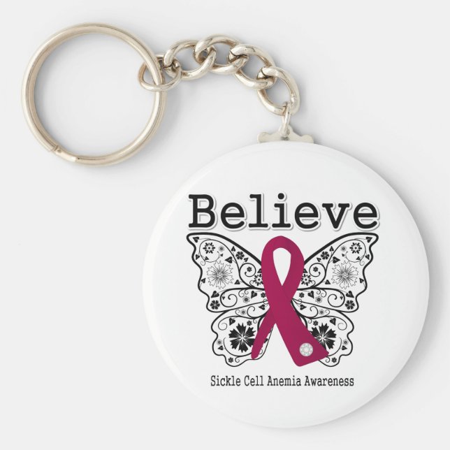 Chaveiro Acredite na anemia das células falciformes (Frente)