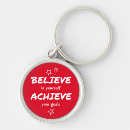Chaveiro Acreditem que consigam o vermelho motivacional