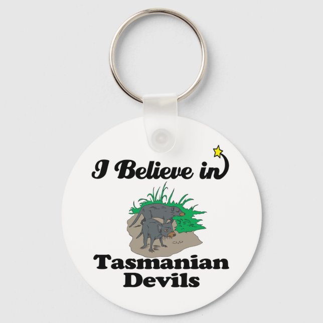 Chaveiro acredito em demônios da tasmania (Frente)