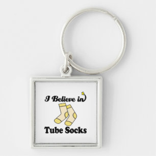 Chaveiro acredito em meias de tubos