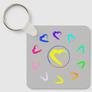 Chaveiro Acrylic Sunheart Metal Keychain