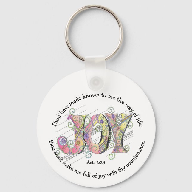 Chaveiro Acts 2:28 Keychain (Frente)