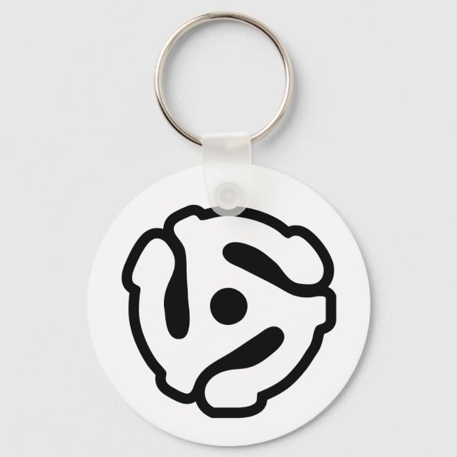 Chaveiro Adaptador de vinilo de 7 polegadas e 45 rpm insere (Frente)