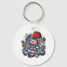 Chaveiro Adesivo de Astronauta Marroquino Fofo Kawaii de Ch