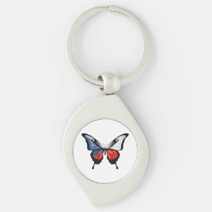 Chaveiro Adesivo de bandeira da borboleta rabo de andorinha