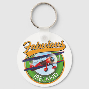 Chaveiro Adesivo de viagem Irlanda fabuloso. Keychain Cláss