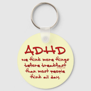 Chaveiro ADHD pensam mais