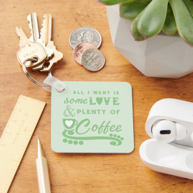 Chaveiro Adição de amor e café verde (Mesa)