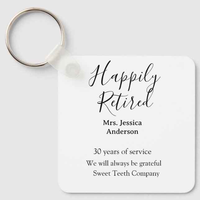 Chaveiro Adição de aposentadoria feliz anos de serviço apos (Frente)
