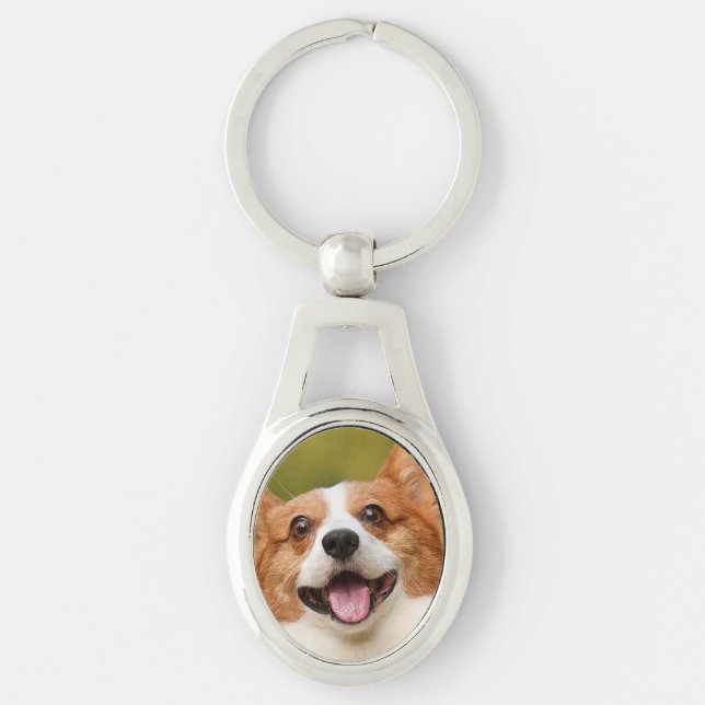 Chaveiro Adicionar Foto de Cão Personalizada Personalizada (Frente)