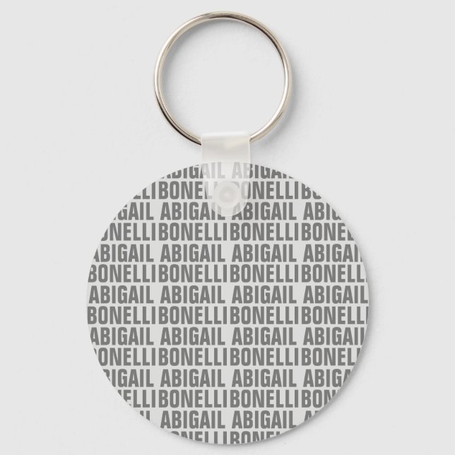 Chaveiro Adicionar nome à chave moderna minimalista ousada (Frente)