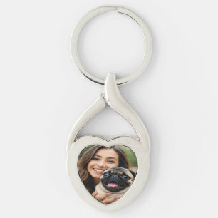 Chaveiro Adicionar Personalização de Foto de Pug Personaliz