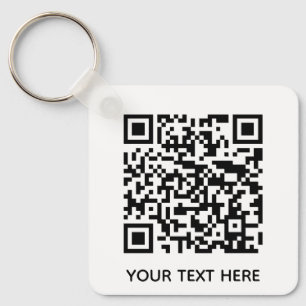 Chaveiro Adicionar seu próprio texto de código QR Digital
