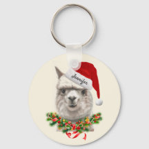 Adicione seu nome Papais noeis de Natal Llama Chav