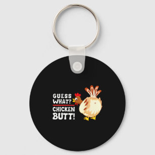 Chaveiro Adivinhação Engraçada_ Bunda de Frango! Design Grá