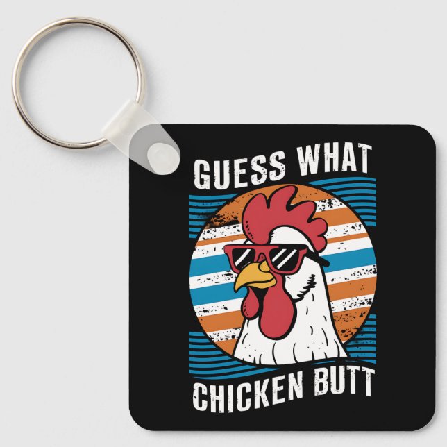 Chaveiro Adivinhe O Que Bunda De Frango Engraçado Amantes D (Frente)