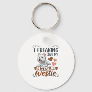 Chaveiro Adorando Corações e Patas de Westie_1