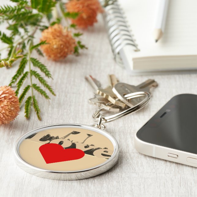 Chaveiro Adorável Compaixão Coração Vermelho (Lateral)