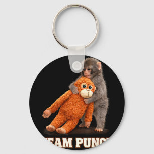 Chaveiro Adorável macaco soco bebê gráfico equipe soco bigA