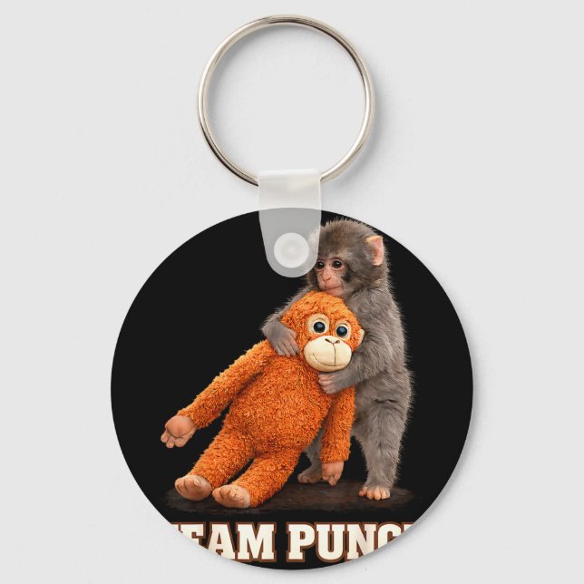 Chaveiro Adorável macaco soco bebê gráfico equipe soco bigA (Frente)